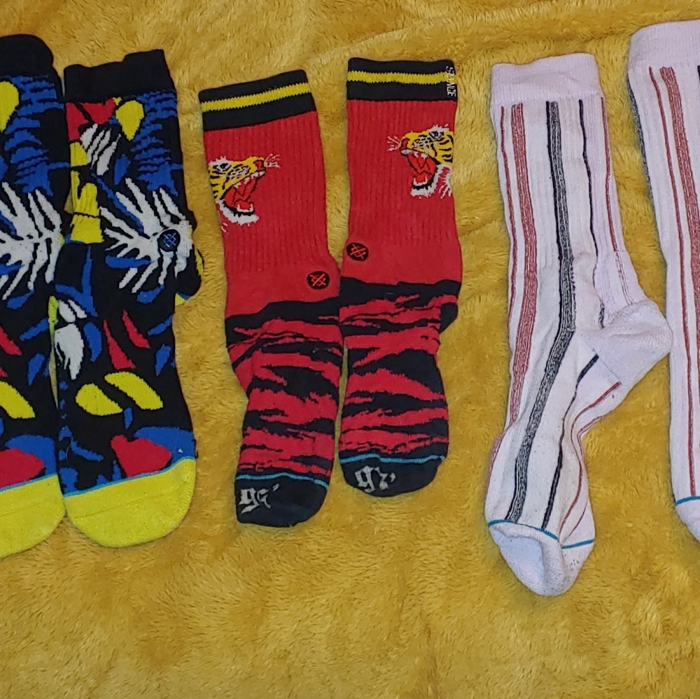 6 pairs of stance socks size large
